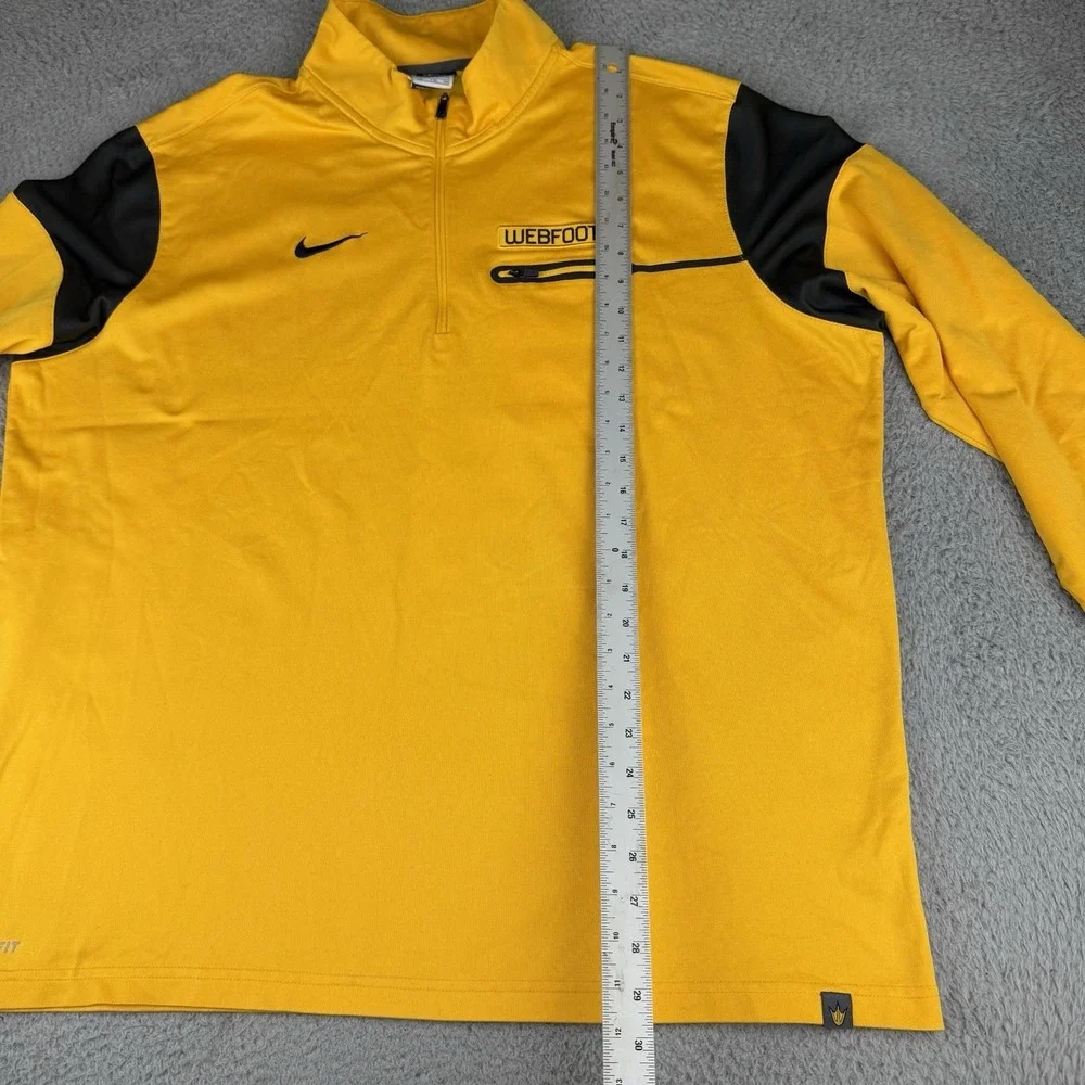 Oregon Webfoots 1/4‎ Zip Jacket Mens 2Xl Yellow Nike Dri Fit Ducks